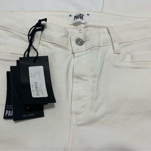 Paige Anthropologie Hoxton Ankle Skinny High Rise Ivory Jeans